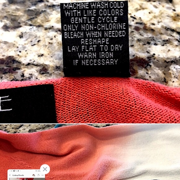 3/$35 Verve orange/white striped flutter front open cardigan - Picture 6 of 8